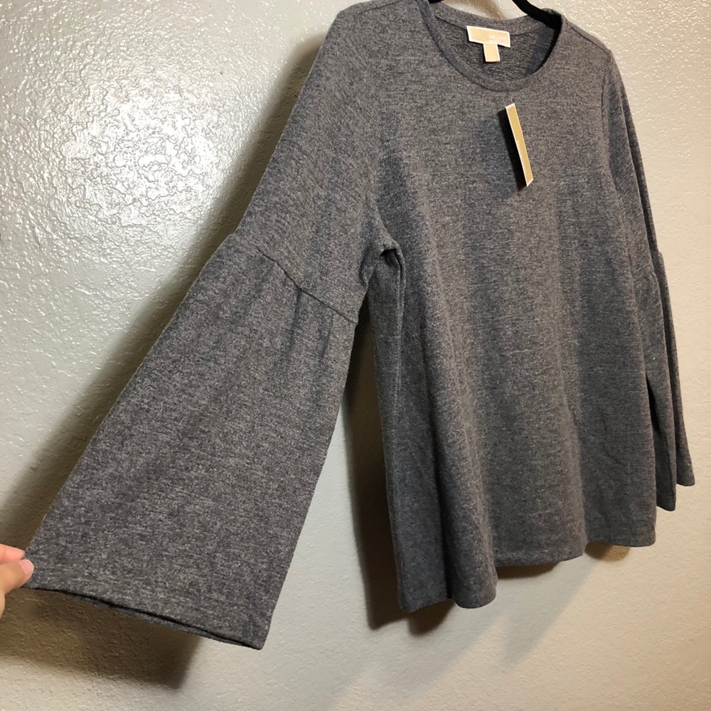 Gray Michael Kors Bell Sleeve Sweater - Picture 2 of 7